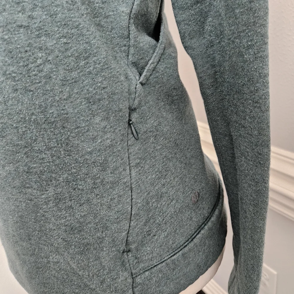 Lululemon &go Endeavor Long Sleeve Heathered Deep Green - Picture 10 of 12